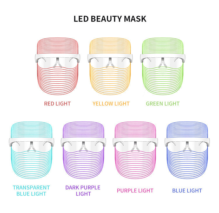 7 Color LED Mask Red Light Therapy Skin Rejuvenation Massager Beauty Home Skin Face Whitening Anti Aging SPA Device CJdropshipping
