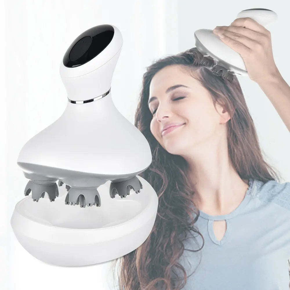 Rechargeable Waterproof Head Massager Electric Scalp Massager CJdropshipping
