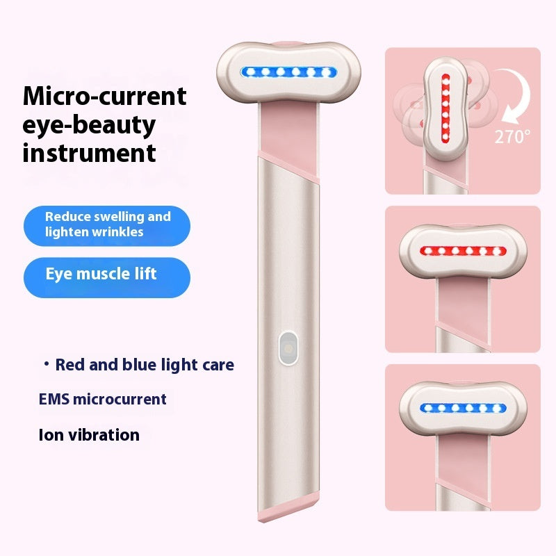 4 Colors Electric Eye Massager Red Blue Light Massage Eye Beautification Instrument Therapeutic Warmth Face Massage CJdropshipping