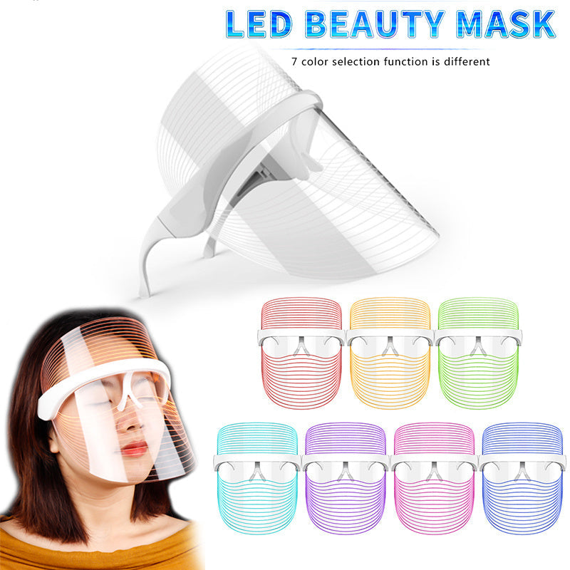7 Color LED Mask Red Light Therapy Skin Rejuvenation Massager Beauty Home Skin Face Whitening Anti Aging SPA Device CJdropshipping