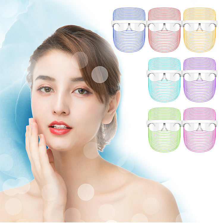 7 Color LED Mask Red Light Therapy Skin Rejuvenation Massager Beauty Home Skin Face Whitening Anti Aging SPA Device CJdropshipping