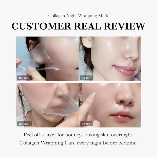 Face Night Mask Collagen Wrapping Mask Natural Ingredients Firming Elasticity & Hydration Anti-wrinkle For Skin Care CJdropshipping