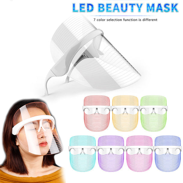 7 Color LED Mask Red Light Therapy Skin Rejuvenation Massager Beauty Home Skin Face Whitening Anti Aging SPA Device CJdropshipping