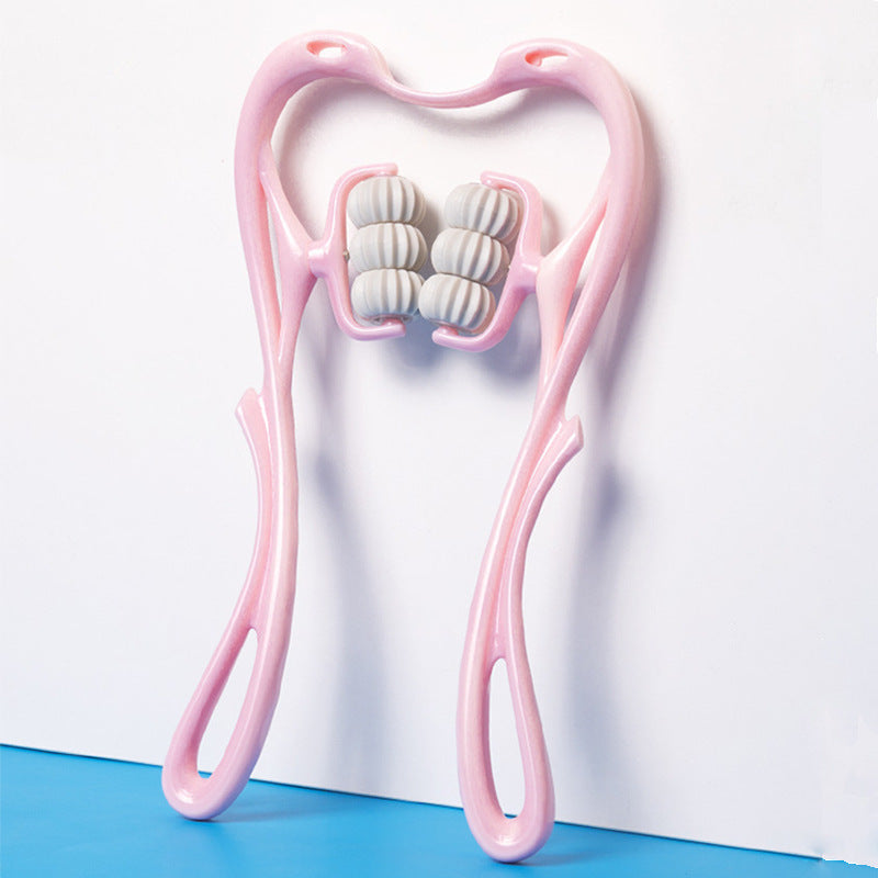 Multifunctional Manual Six-wheel Neck Massager Massage Relieve Roller Massage Tool CJdropshipping