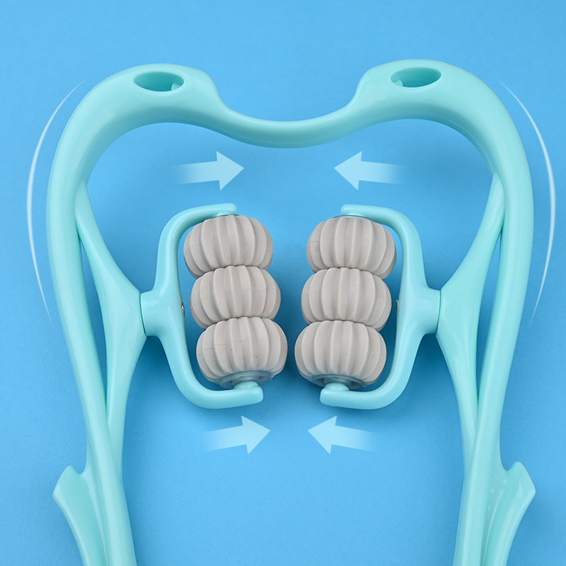 Multifunctional Manual Six-wheel Neck Massager Massage Relieve Roller Massage Tool CJdropshipping